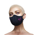 (4 Pack) Heart Embroidered Nanotechnology Mask Reusable 3-ply
