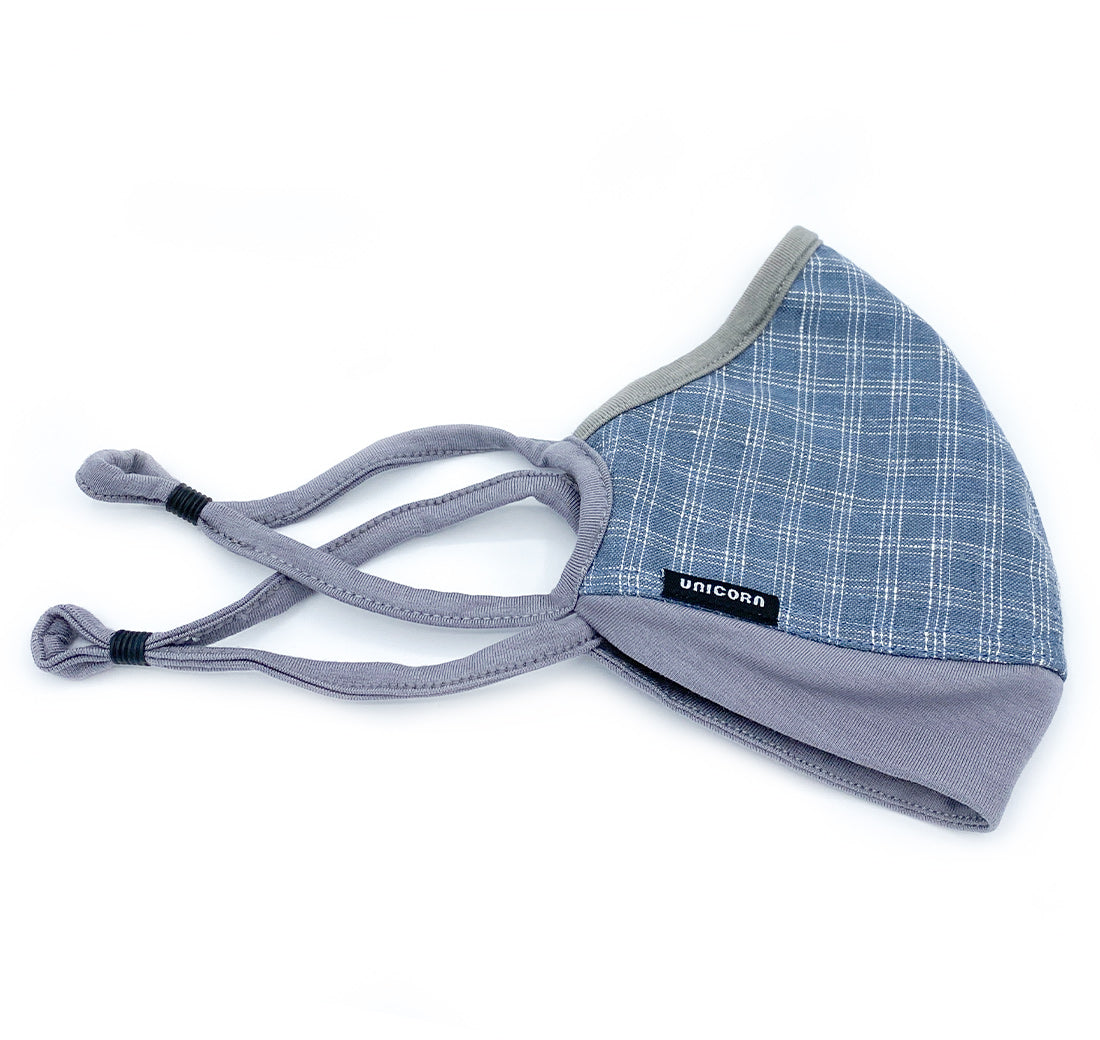 Unicorn Organic Hemp (Blue) Nanotechnology Mask Reusable 3-ply