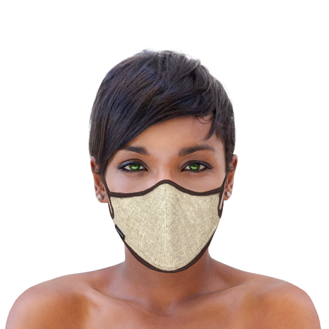 Unicorn Natural Linen (Brown Band) Nanotechnology Mask Reusable 3-ply