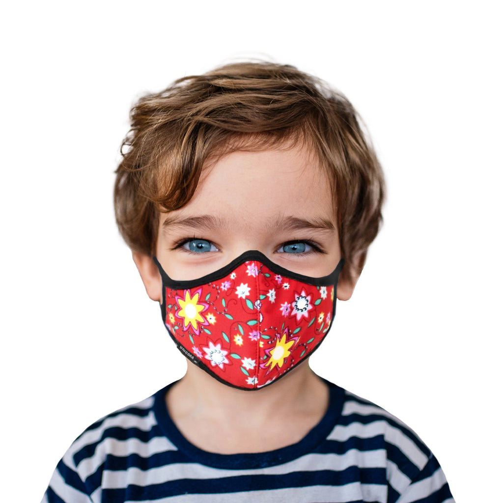 ASTM F3502 Face Mask for Kids - Festive Red