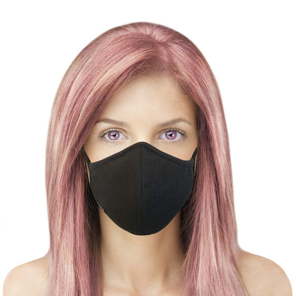 Unicorn Mask 100% Certified Organic Black Tencel Plant-dyed - ASTM F3502 Mask Reusable 3-ply