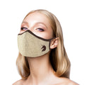 Unicorn Embroidery Natural Linen (Brown Band) Nanotechnology Mask Reusable 3-ply