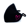 Heart Embroidered Nanotechnology Mask Reusable 3-ply