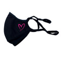 Heart Embroidered Nanotechnology Mask Reusable 3-ply