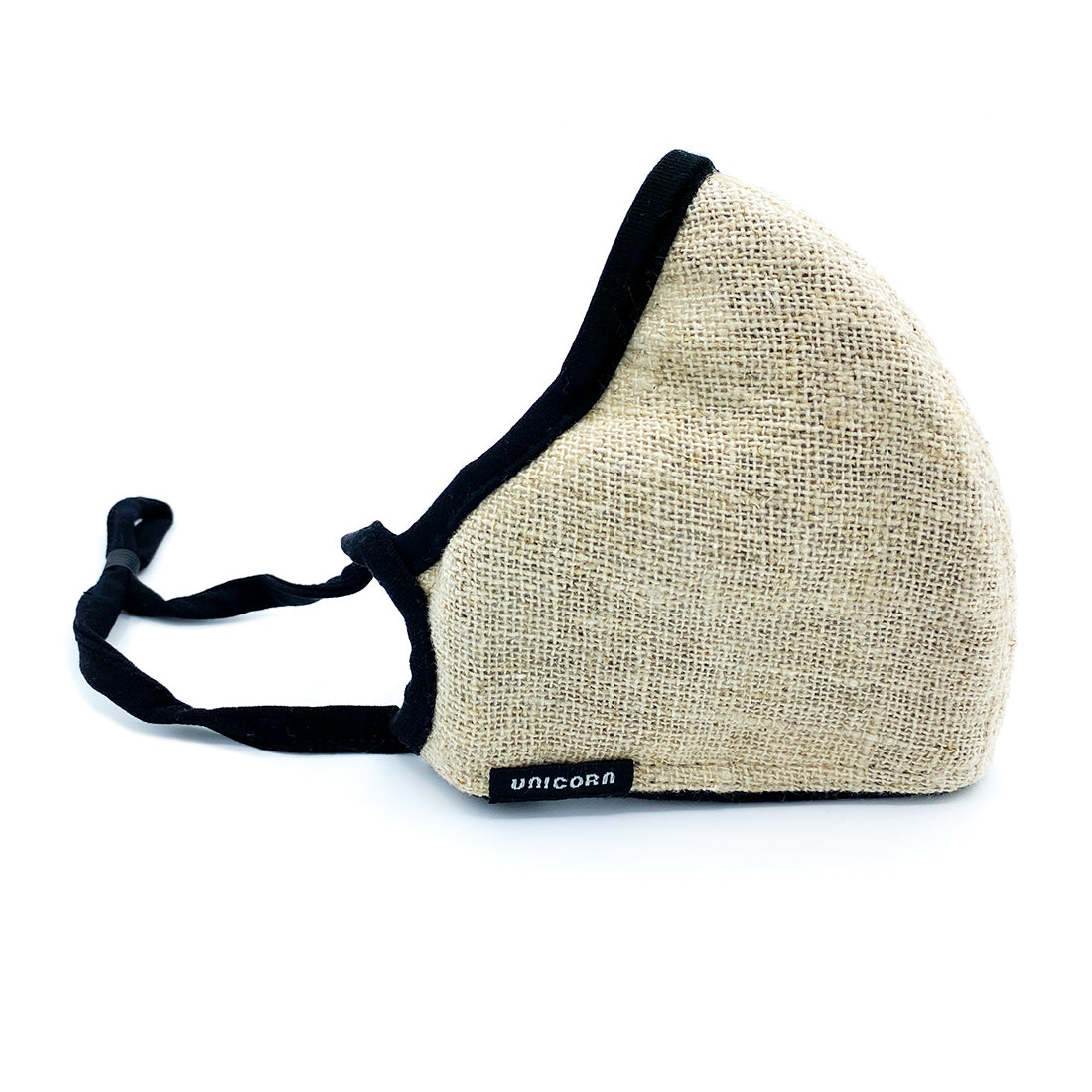 Unicorn Natural Linen (Black Band) Nanotechnology Mask Reusable 3-ply